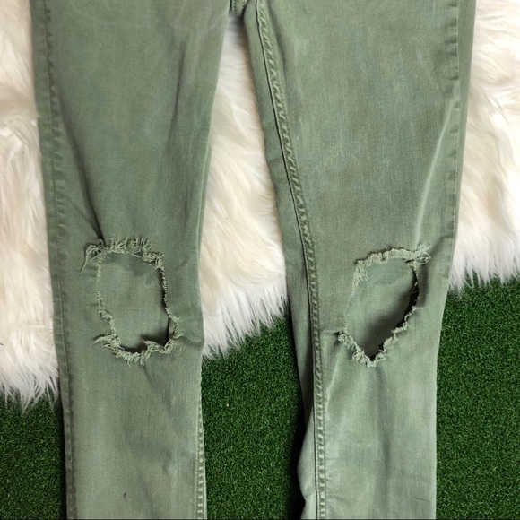 Free People High Rise Distressed Skinny Jeans - Picture 4 of 8